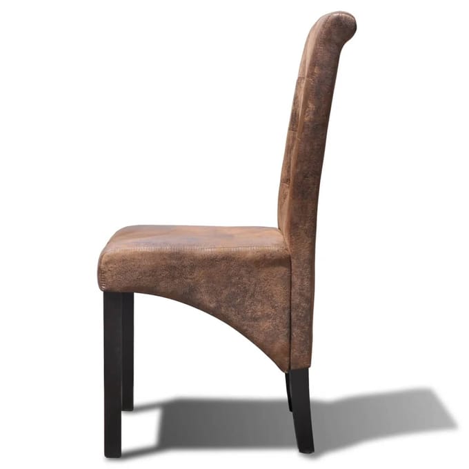 vidaXL - Eetkamerstoelen - 4 - st - kunstleer - bruin