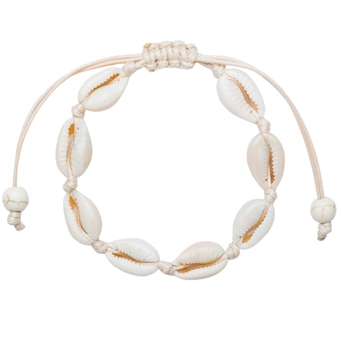 Fako Bijoux® - Schelpjes Armband - Schelpen - Wit