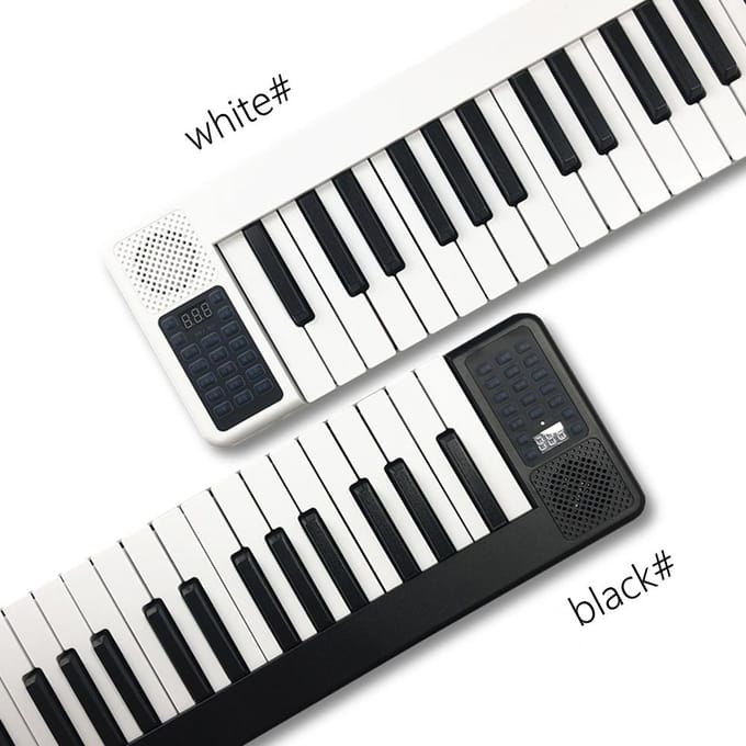 Piano numérique pliable Portable à 88 touches, clavier électronique multifonctionnel pour Piano blanc