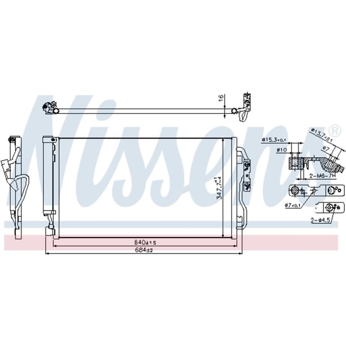 Condensator, airconditioning NISSENS 940357
