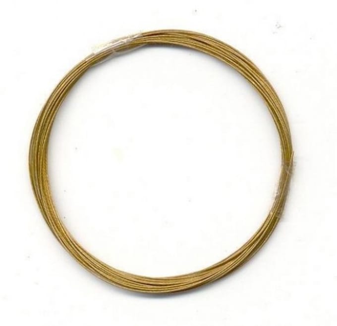 Metaaldraad nylon coating goudkleur 0.4 milimeter 4 Meter 10829-4002