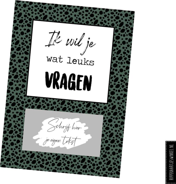Ik wil je wat leuks vragen - DIY kraskaart - Inclusief Kraft envelop - Speciale vraag