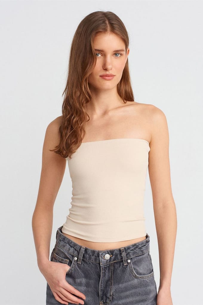Strapless Bodycon Bandeau Blouse
