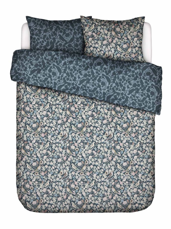 Essenza Aleste Dekbedovertrek Biologisch Katoensatijn Slate grey - Lits-Jumeaux - 240x200/220 cm