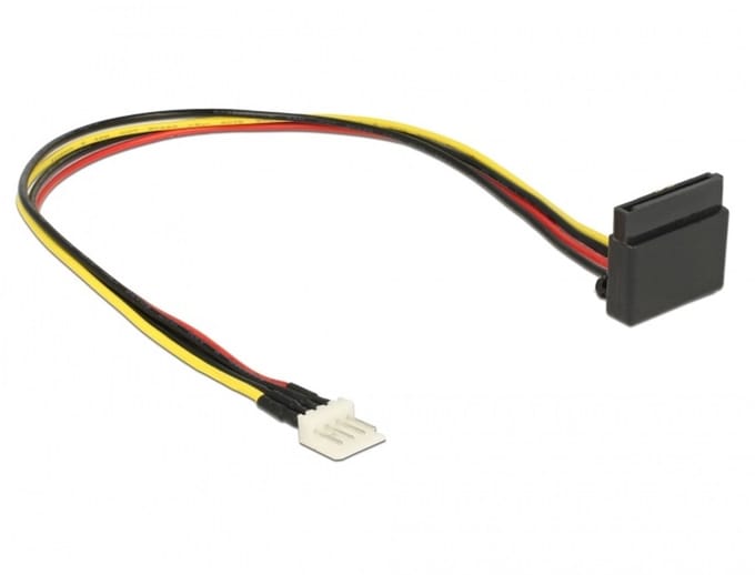 Floppy (m) - SATA (v) haaks voedingskabel - 0,30 meter