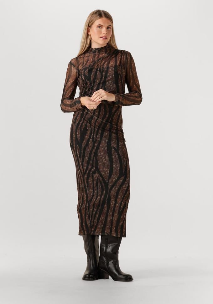 Access D54-3352-0006 Dames - Jurk - Bruin - Maat S