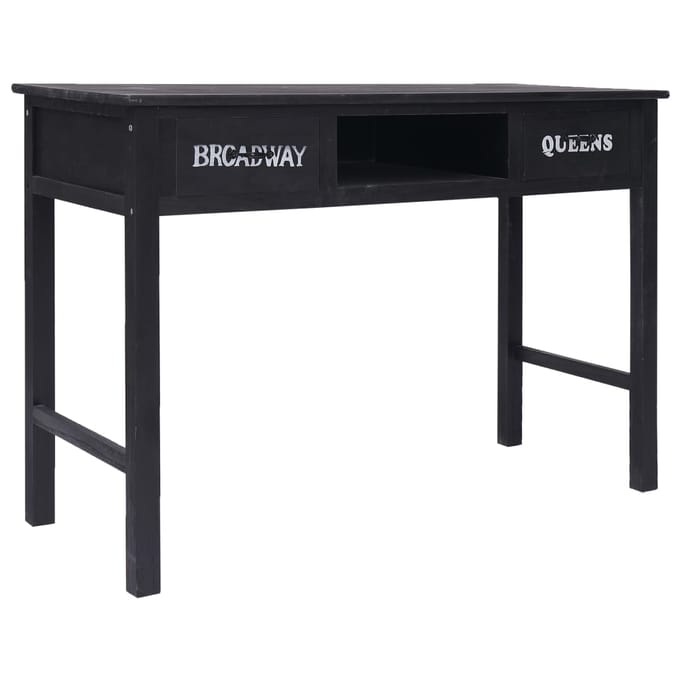 vidaXL - Wandtafel - 110x45x76 - cm - hout - zwart