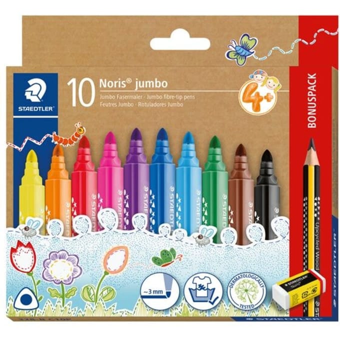 Staedtler Noris Jumbo Markers - Set van 10 kleuren