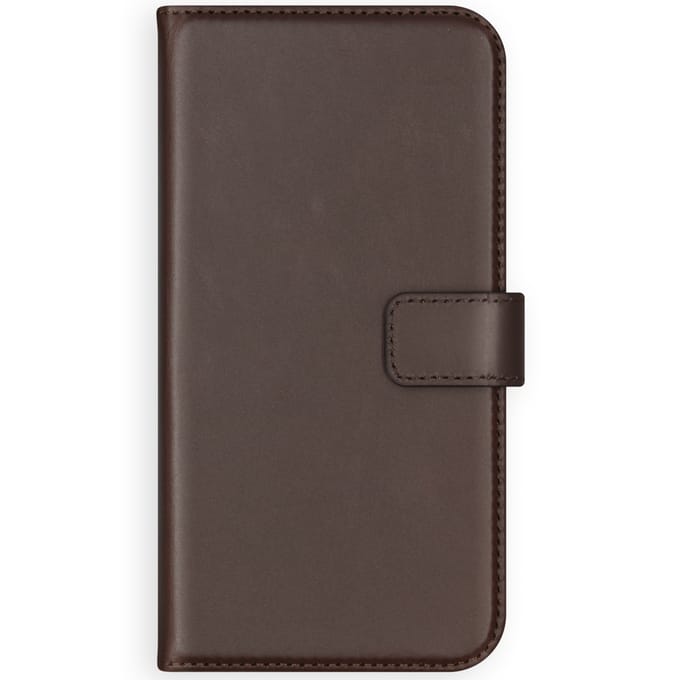 Selencia Hoesje - Geschikt voor Samsung Galaxy S21 Plus - Echt Lederen Bookcase - Bruin
