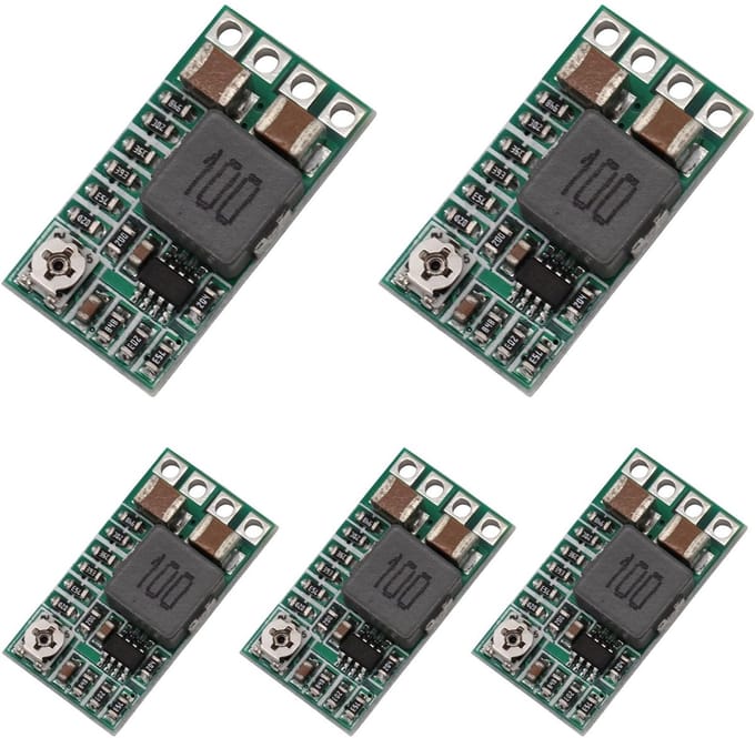 Allecto - DC-DC Step-Down Converter - Verstelbare Spanningsconverter - Mini formaat - 5V 3A - Efficiënte stroomomzetting - Voor diverse toepassinge...