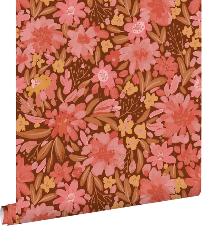 ESTAhome behang bloemen roze - 50 x 900 cm - 132198
