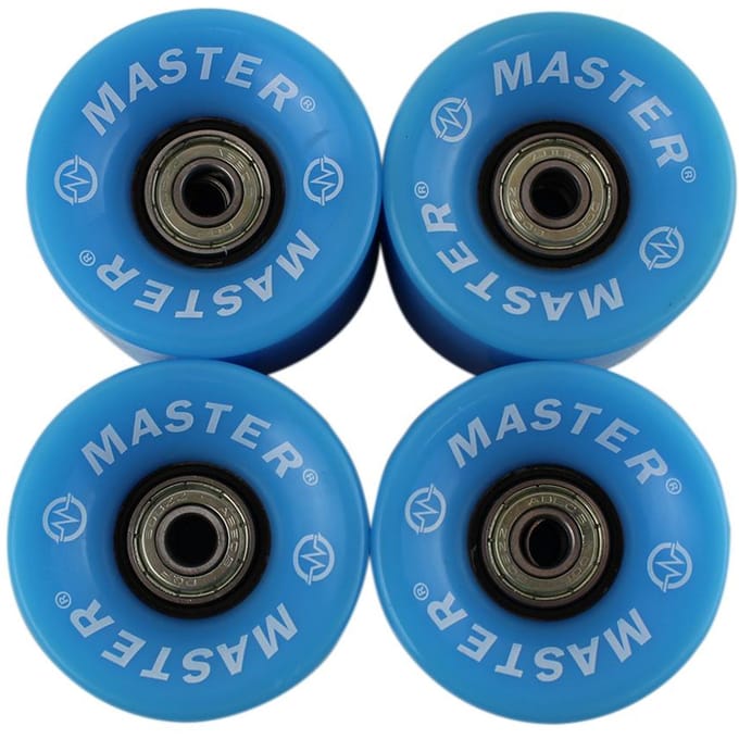 Vervangende Wielen Voor Master Skateboard - 60 X 45 Mm - Blauw