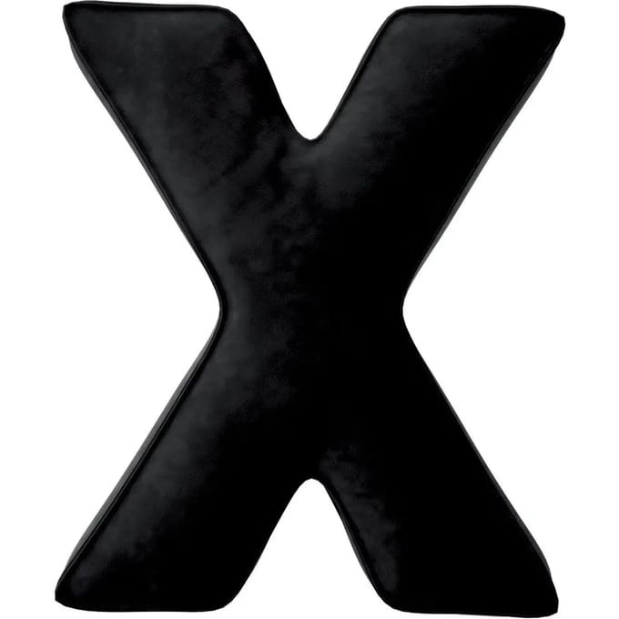 Kussen letter x Yellow Tipi Posh Velvet