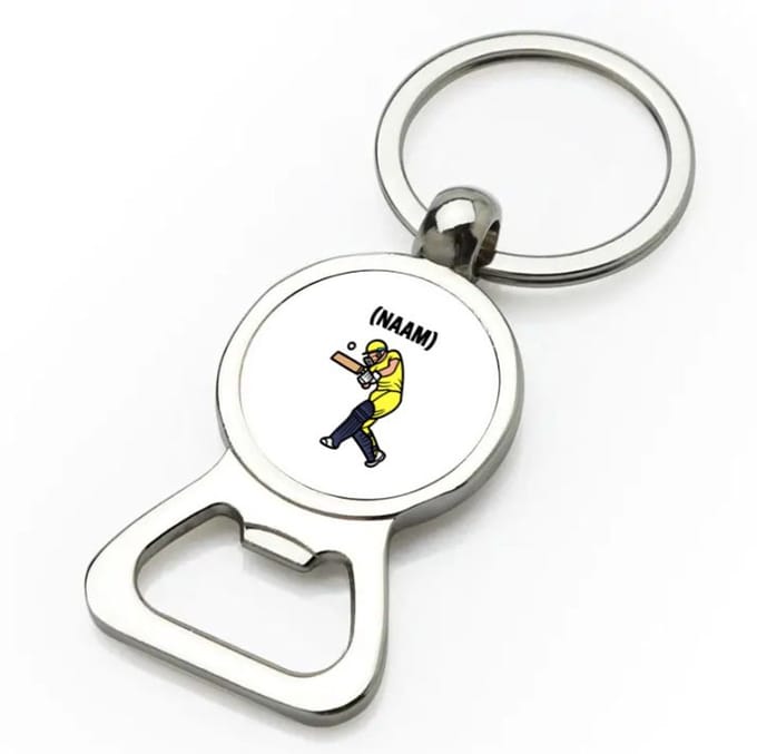 Akyol - cricket met eigen naam flesopener - Cricket - cricketer - sport - 9 bij 3 cm