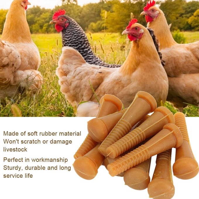 10 STUKS Rubber Veehouderij Pluimvee Ontharingsstaaf Machine voor Kip Eend Gans AccessoireDraad beige