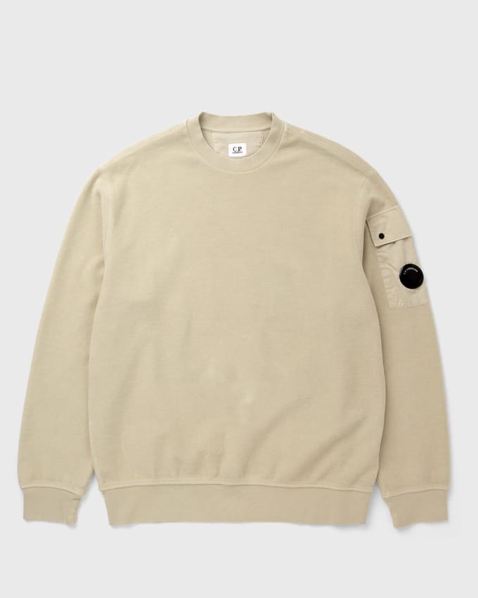 SWEATSHIRTS CREW NECK IN BRUSHED EMERIZED DIAGONAL FLEECE