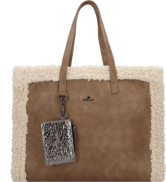 REPLAY Schoudertas Shopper Shoulder Bag Sepia Tint Bruine