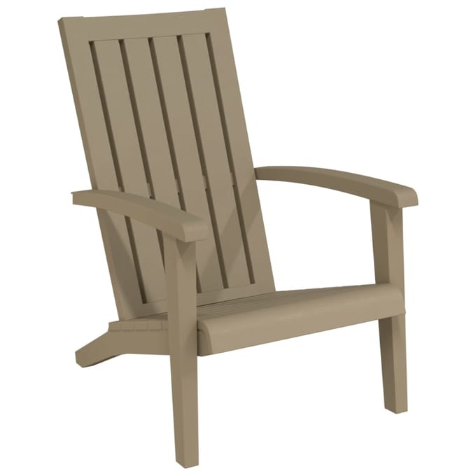 vidaXL - Tuinstoelen - Adirondack - 2 - st - polypropeen - lichtbruin
