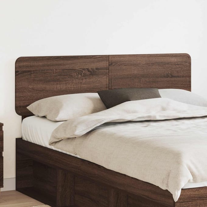 vidaXL Hoofdbord Bruin Eiken Bewerkt hout