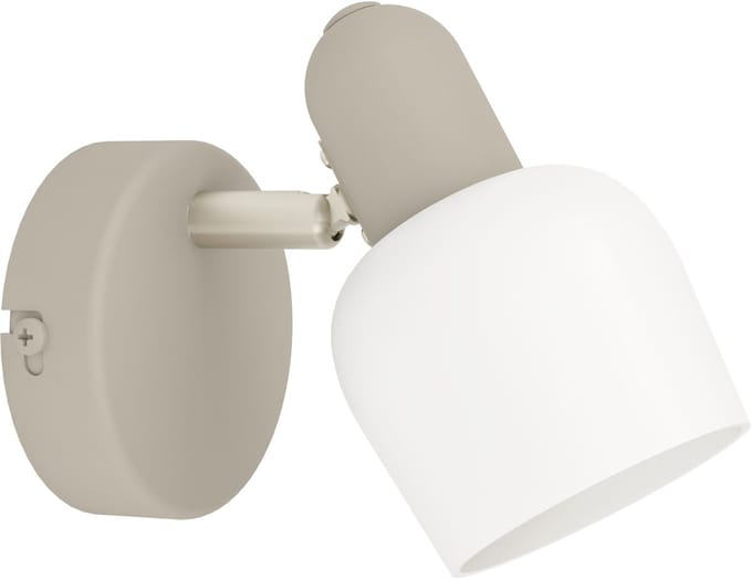 EGLO Corato Spot - E14 - 15.5 cm - Wit|Beige - Staal|Glas