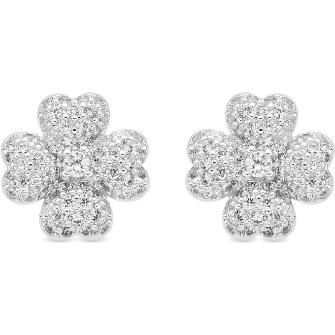 Boucles d'oreilles Luxenter avec Zirconia brillant finition argentée - Noxi gray