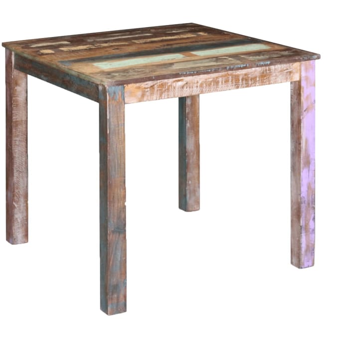 vidaXL - Eettafel - 80x82x76 - cm - massief - gerecycled - hout