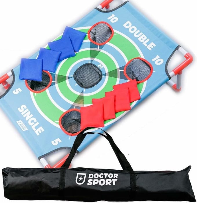 Cornhole Dart Single Top Spel - 8 Werpzakken - 3-in-1 games - in luxe draagtas