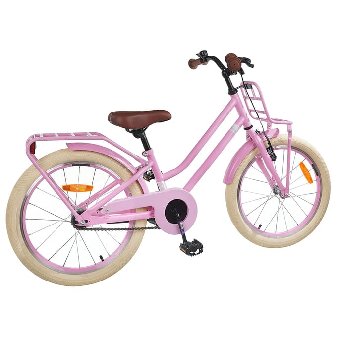 vidaXL - Kinderfiets - 18 - Inch - voor - 5-7 - jaar - oud - Licht - Roze