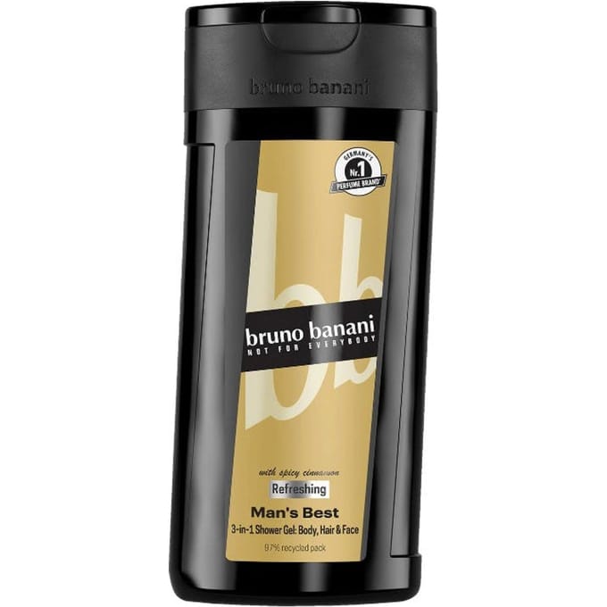 Bruno Banani Man's Best Haar- & Lichaamsdouche Schoonmaken Heren 250 ml