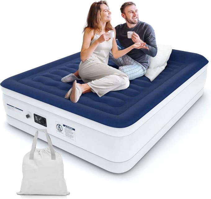 ApexArte® Luchtbed 2 Persoons - Opblaasbaar Bed voor Volwassenen - Extra Stevig