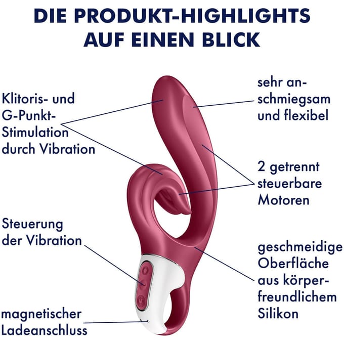 Satisfyer 'Love Me', 22 cm, 2 motoren, flexibele, ergonomische clitoris-stimulator