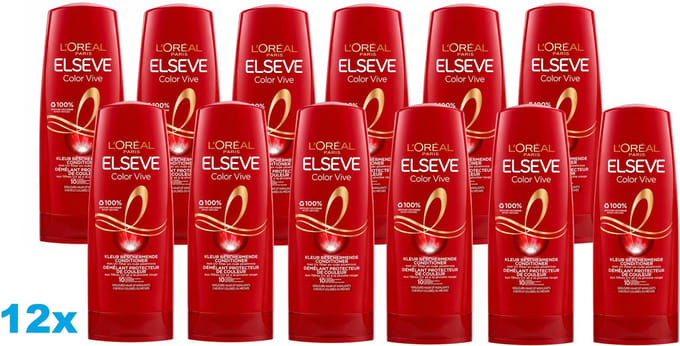 L’Oréal Paris ElSEVE Color Vive Conditioner – 12 x 250 ml – Kleur Beschermde Conditioner