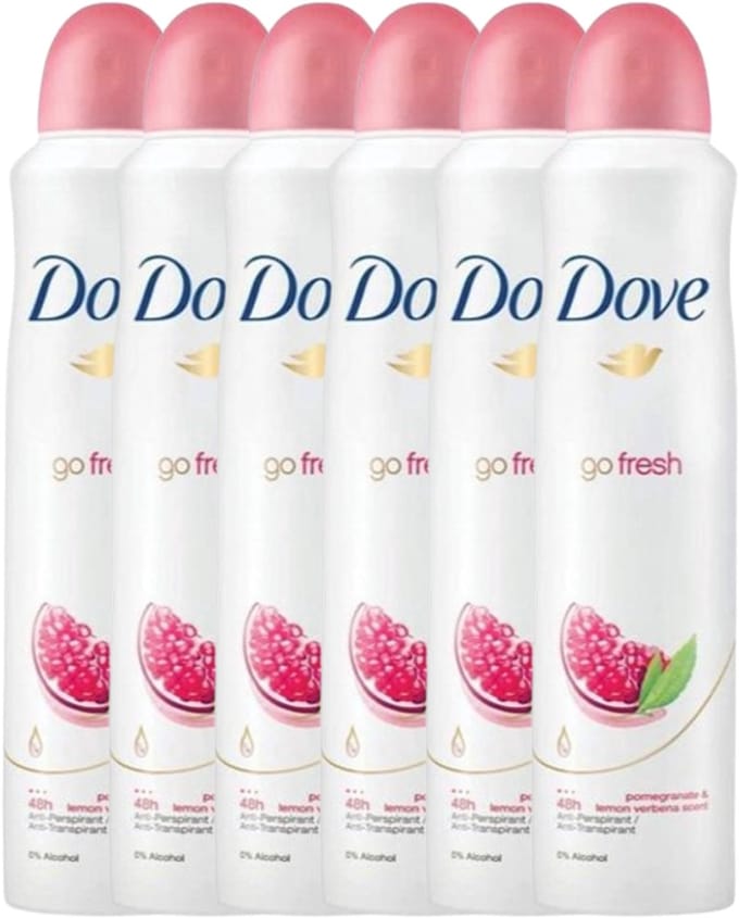 Dove Deodorant spray Go Fresh Granaatappel & Citroen - 6 x 250 ml
