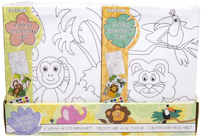 Duckiez Canvas Schilderset Wilde Dieren - 1 stuk