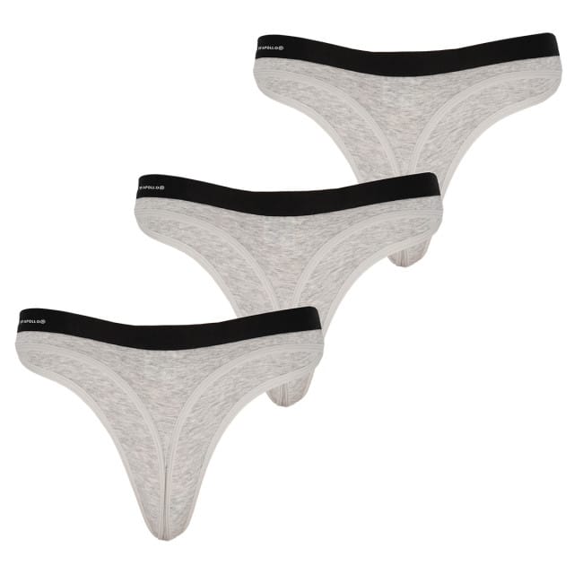 Apollo Dames String Grijs Bamboe 3-pack - Maat M
