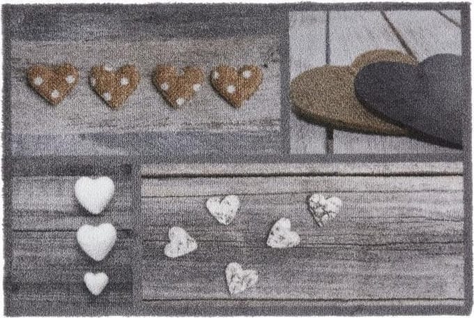 MD Entree - Deurmat - Schoonloopmat - Ambiance - Hearts - 50 x 75 cm
