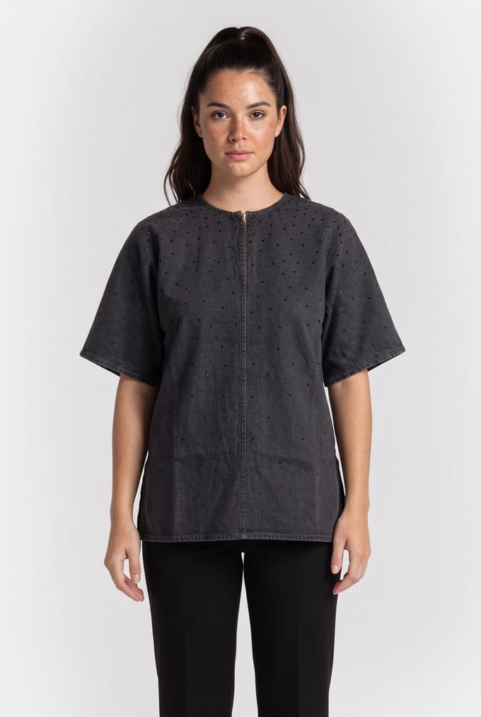 ARKET Groa Deco Top Black Taglia: 36 | Magliette intime Outlet | Donna | Nero