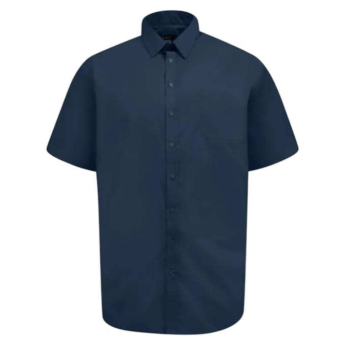 Duke Heren D555 Lucas Stretch Kingsize Korte Mouw Shirt 5XL Vloot