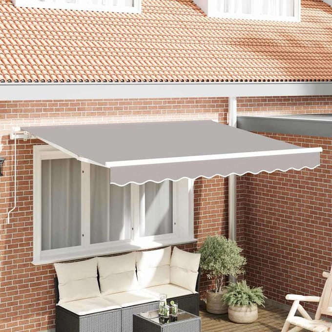 vidaXL - Vervangingsdoek - zonnescherm - voor - 3x2,5 - m - Lichtgrijs - Polyester