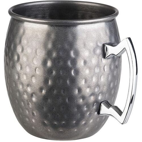 GGM Gastro (6 Stück) Becher - MOSCOW MULE - 500ml - Silber - mit Chrom-Henkel