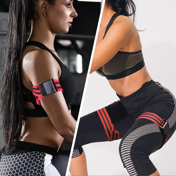 Ceinture d'entraînement BFR à restriction du flux sanguin haltérophilie muscle occlusion sangle élastique bras a amélioré la pression musculaire boucle facile
