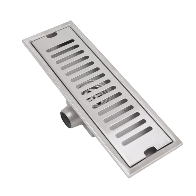 12 Inch Lineaire Doucheput Rechthoekige Douchevloerput Kanaal Snelle Afvoer met Anti-Geur gray
