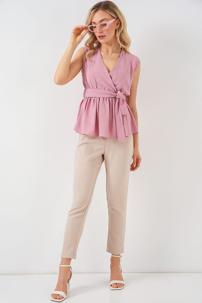 V-hals Strik Blouse