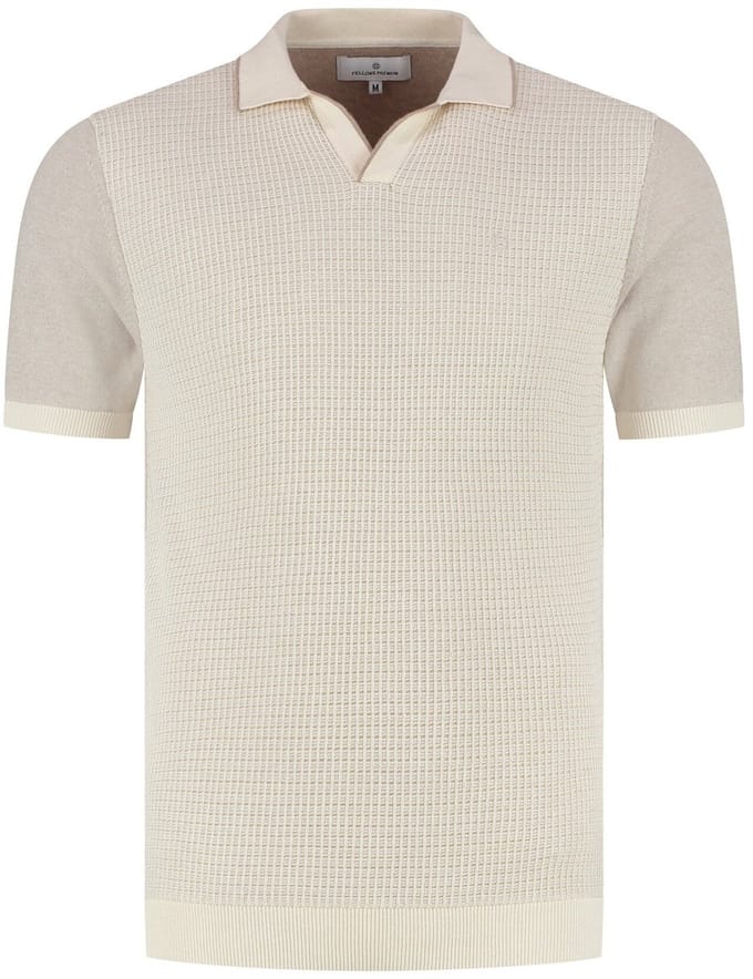 Fellows United Polo Premium Structure And Plated Front Ecru (61.3662 - 108)
