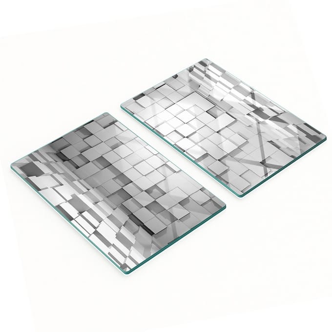 Multifunctionele decoratieve glazen speelborden voor in de keuken, 2x40x52 cm