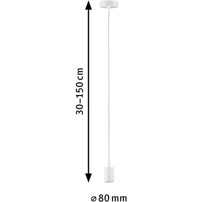 Hanglamp Ravi IP44 E27 max. 60W Wit mat dimbaar