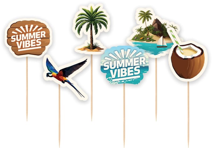 Hawaii Cocktail Prikkers - Summer Vibes - 16 stuks