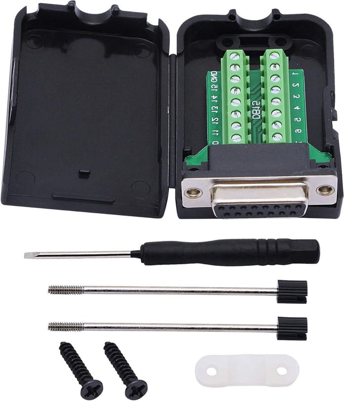 DB15 Adapter 15 Pin Port naar Terminal Connector Signaalmodule met Behuizing voor Diverse Toepassingen