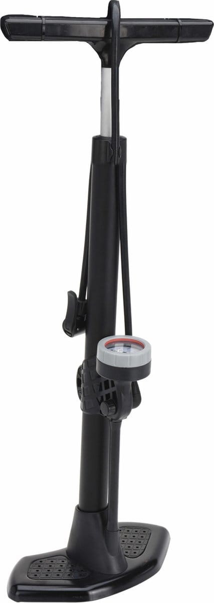 XQMax Fietspomp - met drukmeter - zwart - 67 cm - tot 15 bar