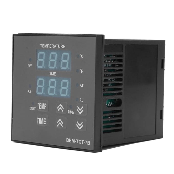 BERM Temperatuurregelaar Hittepers Machine Thermostaat Geïntegreerd Digitaal Display 100~240V gray